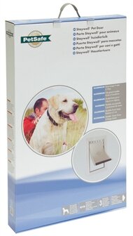 Petsafe hondenluik tot 100 kg aluminium wit