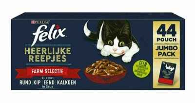 Felix heerlijke reepjes farm selectie rund / kip / eend / kalkoen