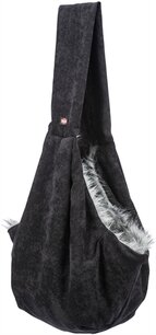 Trixie hondentas buikdrager soft zwart / grijs Trixie hondentas buikdrager soft zwart / grijs