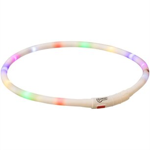 Trixie halsband usb siliconen lichtgevend oplaadbaar meerkleurig Trixie halsband usb siliconen lichtgevend oplaadbaar meerkleurig