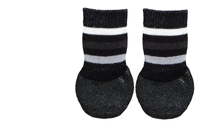 Trixie hondensokken anti-slip met rubberlaag rondom zwart Trixie hondensokken anti-slip met rubberlaag rondom zwart