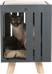 Trixie be nordic kattenhuis alva antraciet / zand Trixie be nordic kattenhuis alva antraciet / zand