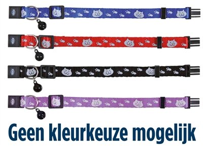 Trixie halsband kat safer life print kat / poot assorti Trixie halsband kat safer life print kat / poot assorti