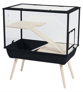 Zolux knaagdierkooi nevo palace plexiglas zwart Zolux knaagdierkooi nevo palace plexiglas zwart