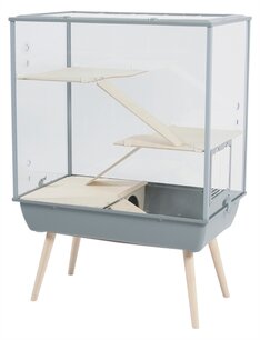 Zolux knaagdierkooi nevo royal plexiglas grijs Zolux knaagdierkooi nevo royal plexiglas grijs