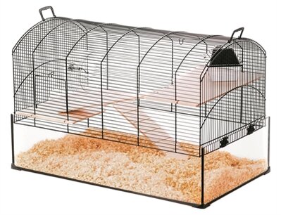 Zolux knaagdierkooi neo panas glas / tralies zwart Zolux knaagdierkooi neo panas glas / tralies zwart