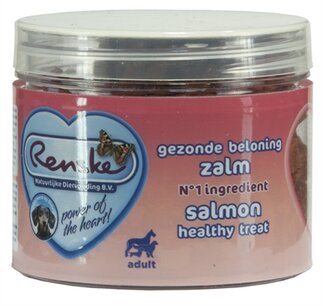 Renske hond gezonde beloning mini hartjes zalm Renske hond gezonde beloning mini hartjes zalm