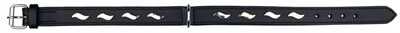 Trixie halsband hond active leer met golfjes zwart Trixie halsband hond active leer met golfjes zwart