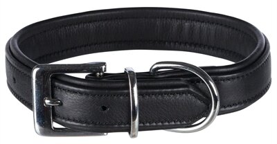 Trixie halsband hond active comfort leer zwart Trixie halsband hond active comfort leer zwart