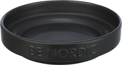 Trixie be nordic voerbak kat keramiek / rubber zwart Trixie be nordic voerbak kat keramiek / rubber zwart