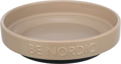 Trixie be nordic voerbak kat keramiek / rubber taupe Trixie be nordic voerbak kat keramiek / rubber taupe