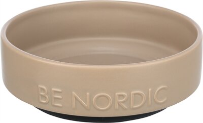 Trixie be nordic voerbak hond keramiek / rubber taupe Trixie be nordic voerbak hond keramiek / rubber taupe