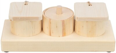 Trixie snack cups voor ratten en konijnen hout Trixie snack cups voor ratten en konijnen hout